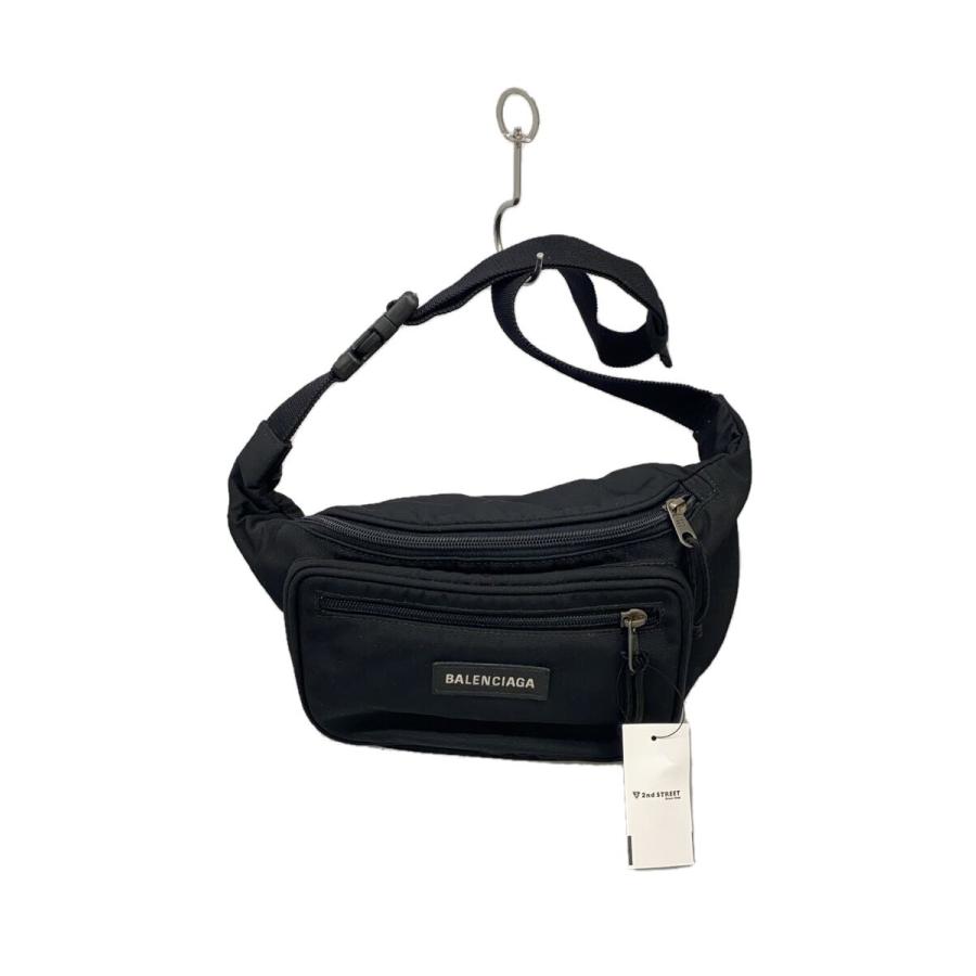 BALENCIAGA ボディバッグ 黒 BALENCIAGA◇ボディーバッグ/ナイロン/BLK/無地 : セカンドストリート