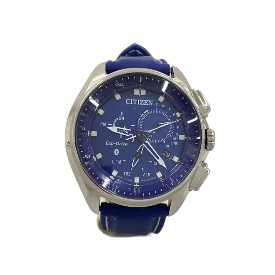 CITIZEN◇ソーラー腕時計/アナログ/ラバー/BLU/BLU/W770-S111552