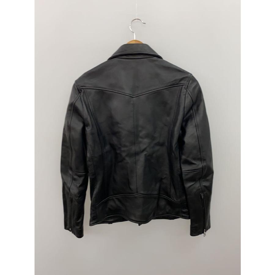【美品】FREAK’S STORE レザージャケット ライダース　ダブル FREAK'S STORE◇ダブルライダースジャケット/S/羊革/BLK/無地/163-1508