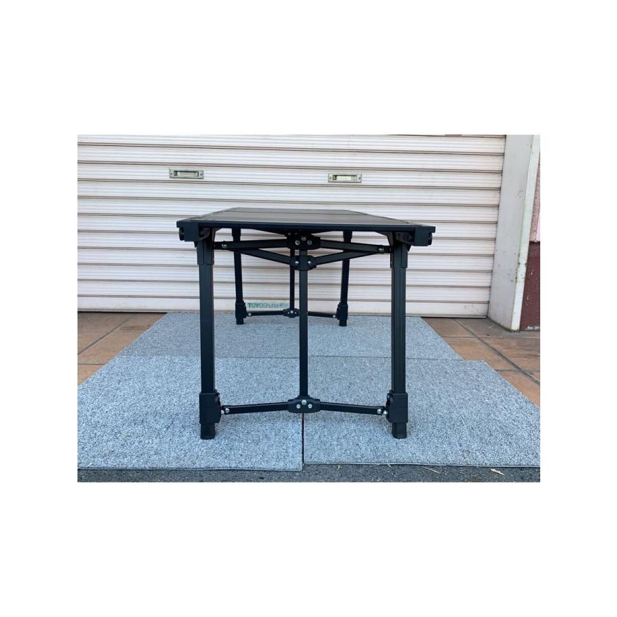 キャンプ、アウトドア用品 アルミユニットテーブル88/BLK//