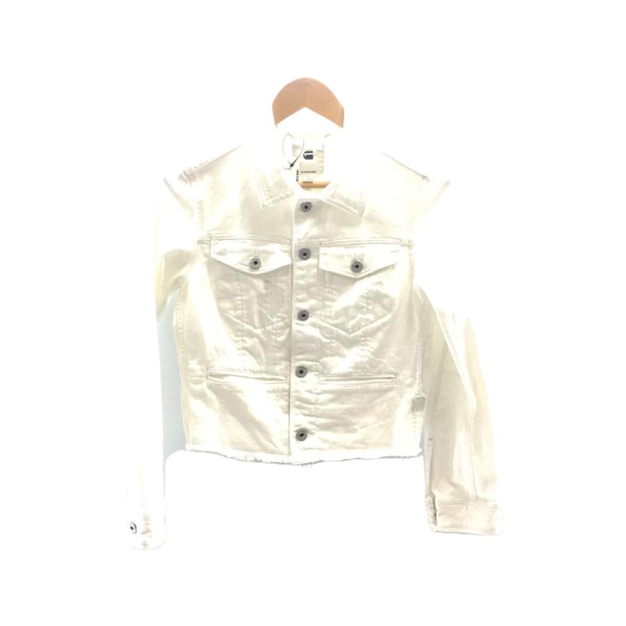 G-STAR RAW◆ショートトラッカーホワイトデニムジャケット/リペア・ペンキ加工/カットオフ/S/コットン/WHT  :2330070943180:セカンドストリートYahoo!店 - 通販 - Yahoo!ショッピング