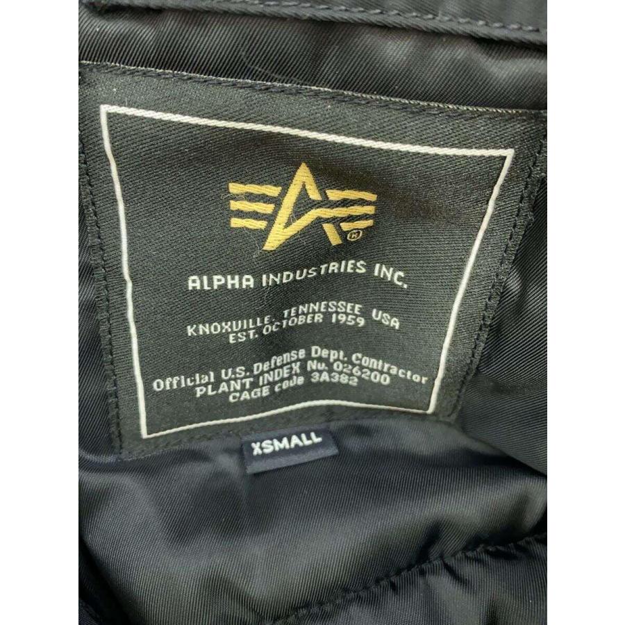 ALPHA INDUSTRIES◆N-3B/ファー付き/フライトジャケット/XS/ナイロン/BLK/20094-7201｜ssol-shopping｜03