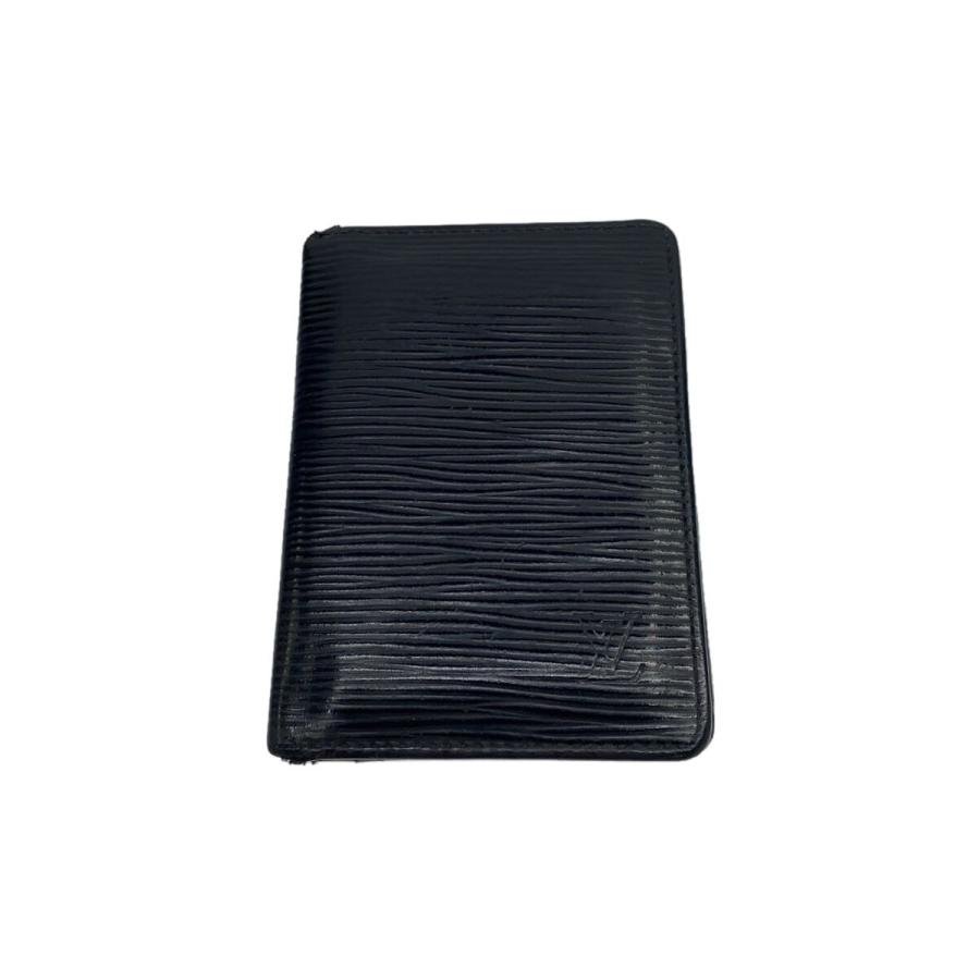 LOUIS VUITTON◇ポルト・カルト・パスヴェルティカル_エピ_BLK/--/BLK