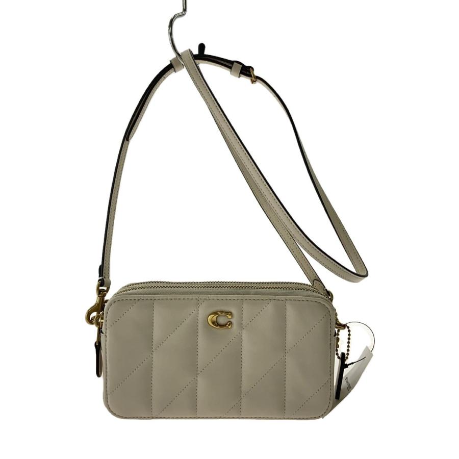 COACH◇キラ クロスボディ・ピロー キルティング/レザー/WHT/CM531 