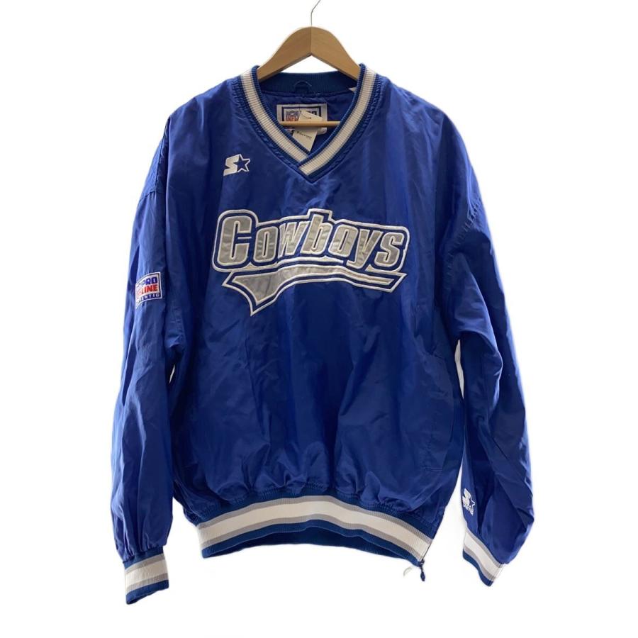 STARTER◇90s/NFL/COWBOYS/プルオーバートップス/XL/ナイロン/BLU 