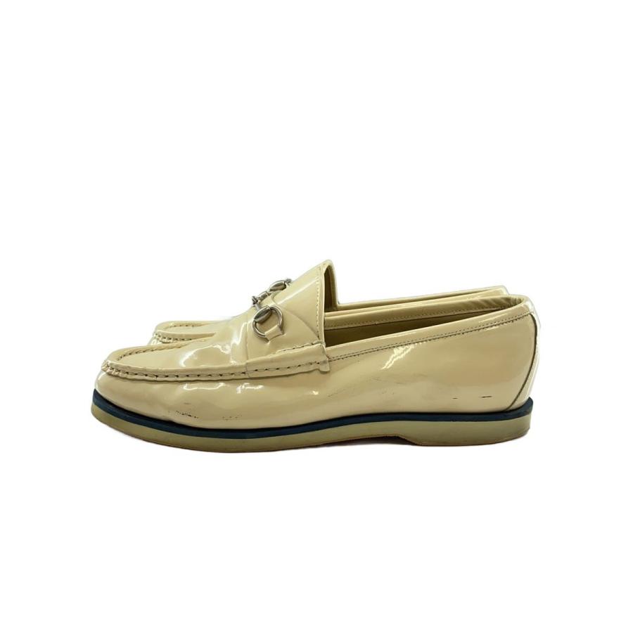 GUCCI◇ローファー/37/BEG/エナメル/132 2033/ホースビットローファー