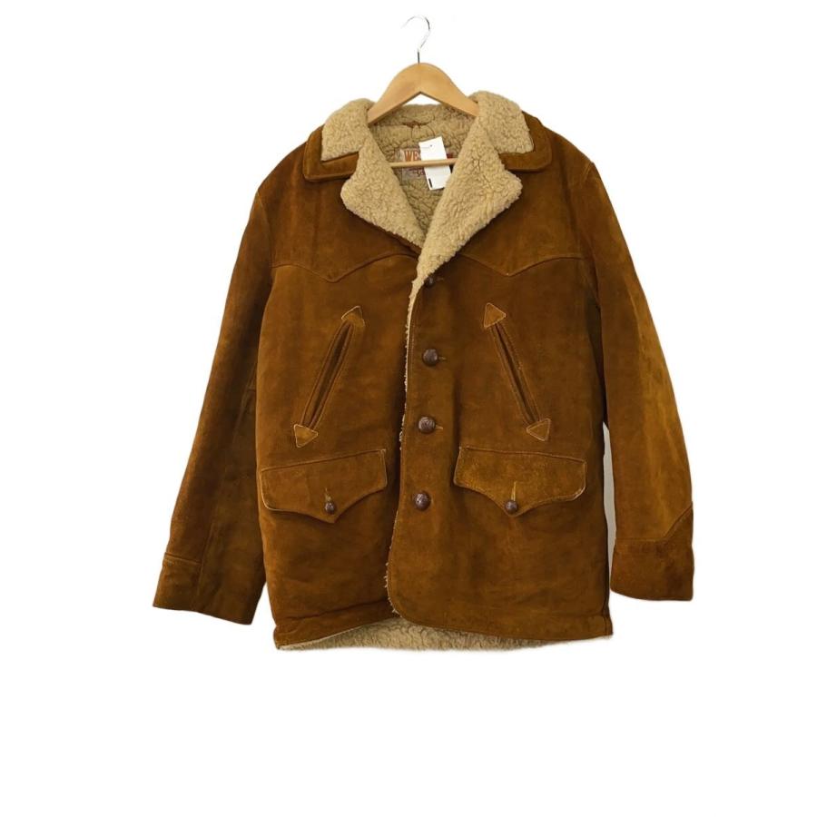 Schott◇ボアランチコート/WESTERN/40/スウェード/BRW/左ポケット口