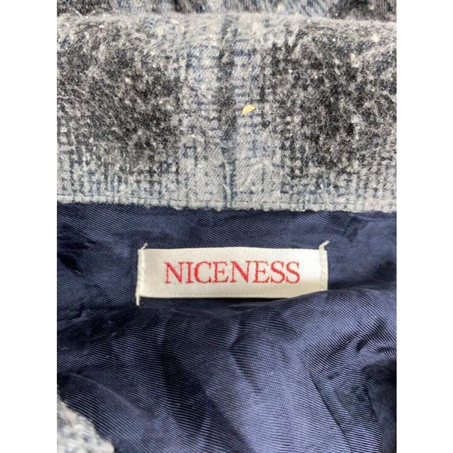 NICENESS◇長袖シャツ/M/シルク/GRY/チェック/NN-1904T14 : セカンド