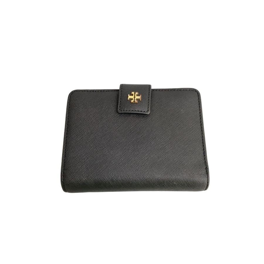 TORY BURCH◇2つ折り財布/--/BLK/無地/レディース/1005657 : セカンド