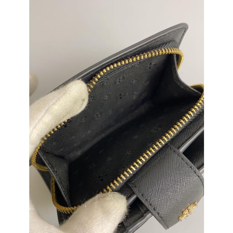 TORY BURCH◇2つ折り財布/--/BLK/無地/レディース/1005657 : セカンド