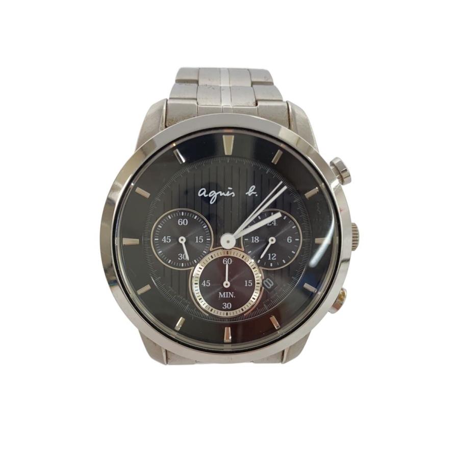 agnes b.◇ソーラー腕時計/アナログ/SLV/SLV/V175-0CE0 : セカンド