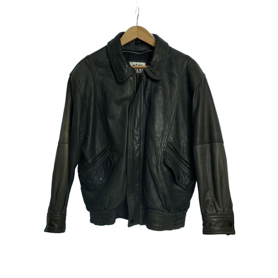 MENS ROBO/レザージャケット・ブルゾン/L/レザー/GRY/無地 : セカンド