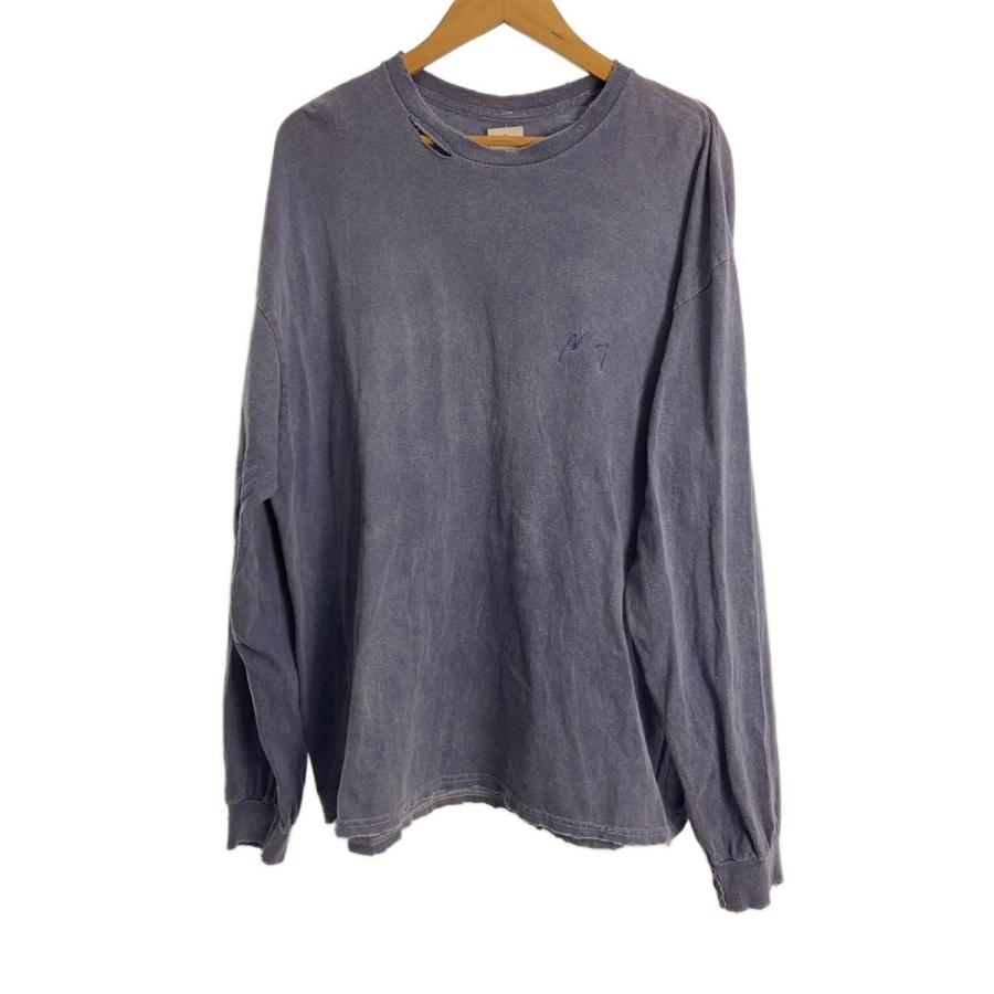ANCELLM◇EMBROIDERY DYED LS T-SHIRT/コットン : セカンドストリート