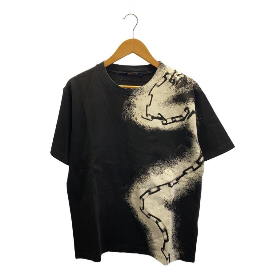 LOUIS VUITTON◇Tシャツ/L/コットン/BLK/プリント/RM201M NPG HIY17W