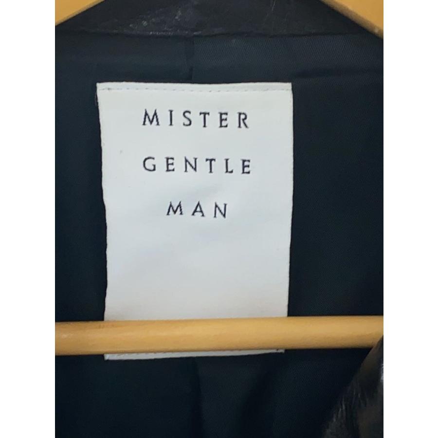 Mr.GENTLEMAN◇ダブルライダースジャケット/M/牛革/BLK/無地/MGJ-OT25