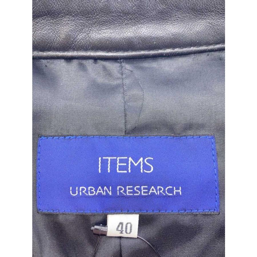 ITEMS URBAN RESEARCH◇シングルライダースジャケット/40/羊革/BLK 