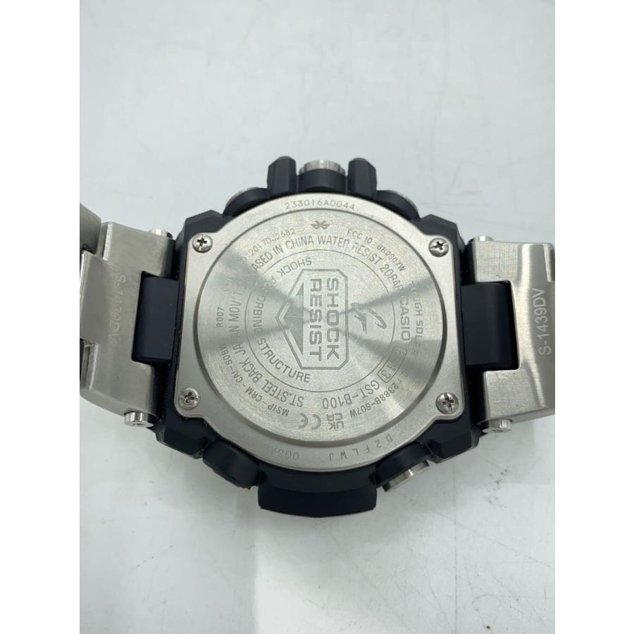 CASIO◇ソーラー腕時計・G-SHOCK/アナログ/BLK/SLV/SS// : セカンド