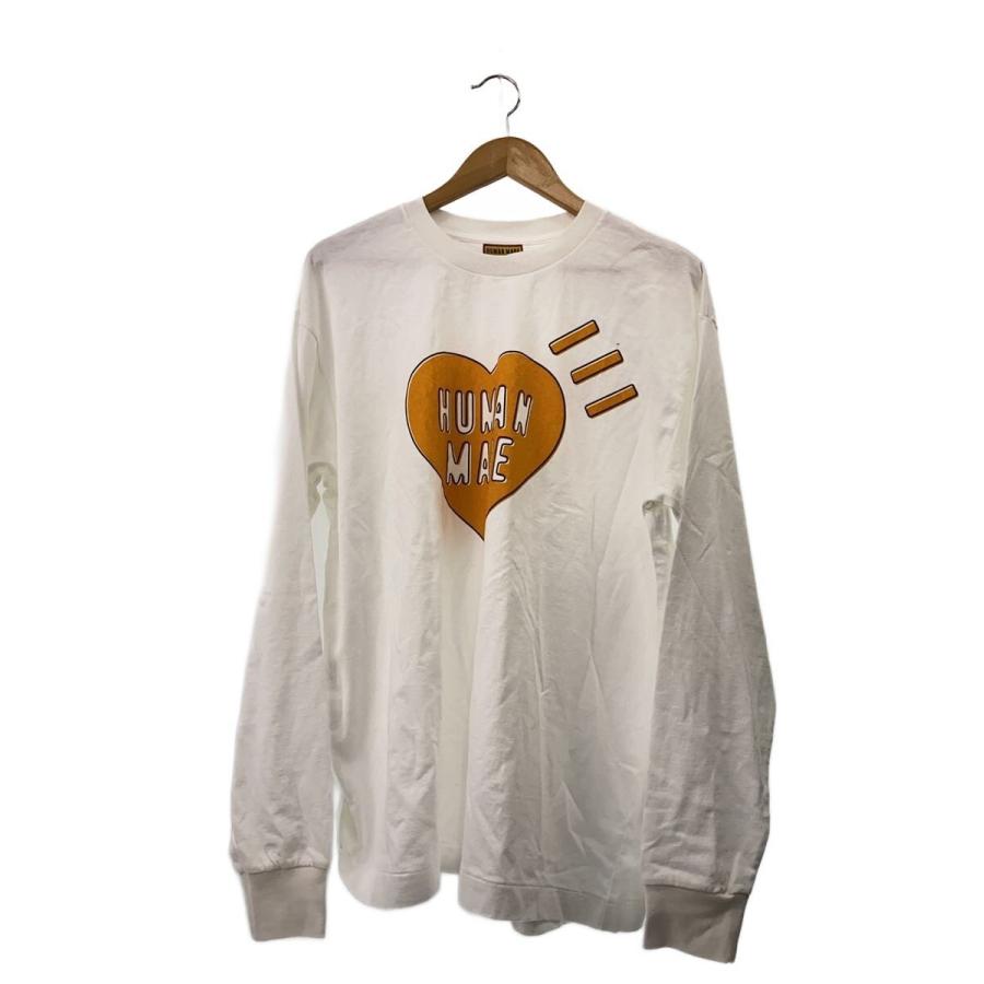 【新品未使用】HUMAN MADE ホワイト 長袖カットソー ロンT Sサイズ HUMAN MADE◇ヒューマンメイド/長袖Tシャツ/XL/コットン/ホワイト