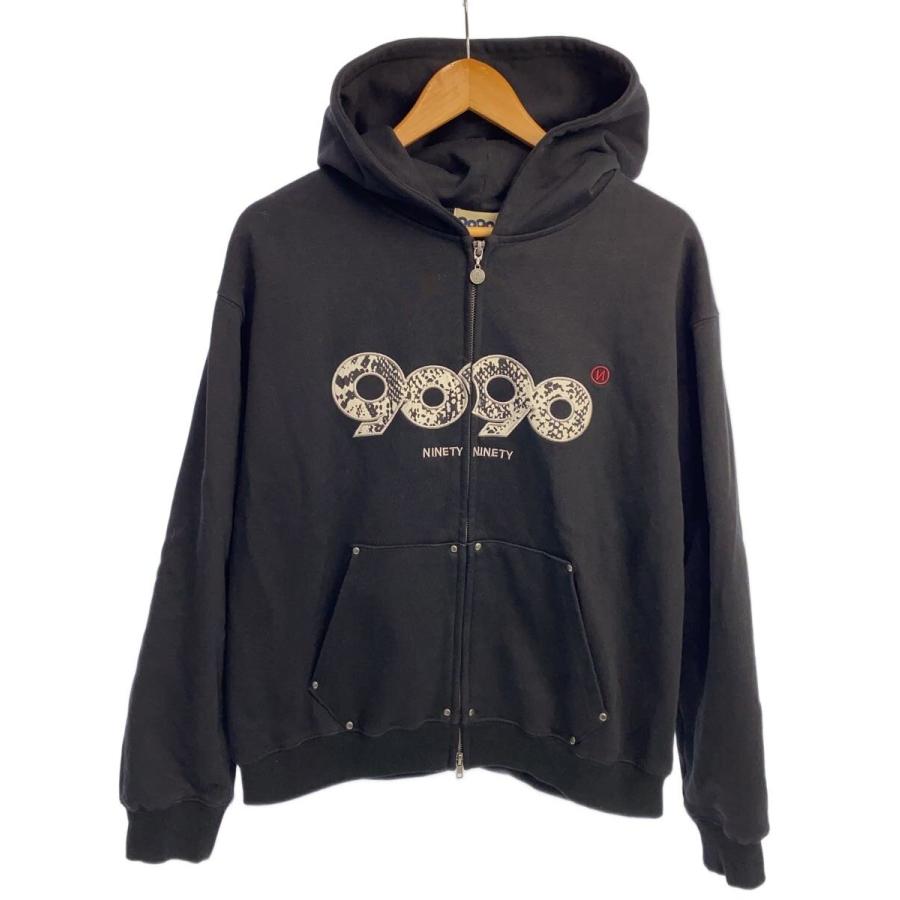 9090◇ジップパーカー/OG Logo Assort Zip Hoodie/M/コットン/ブラック