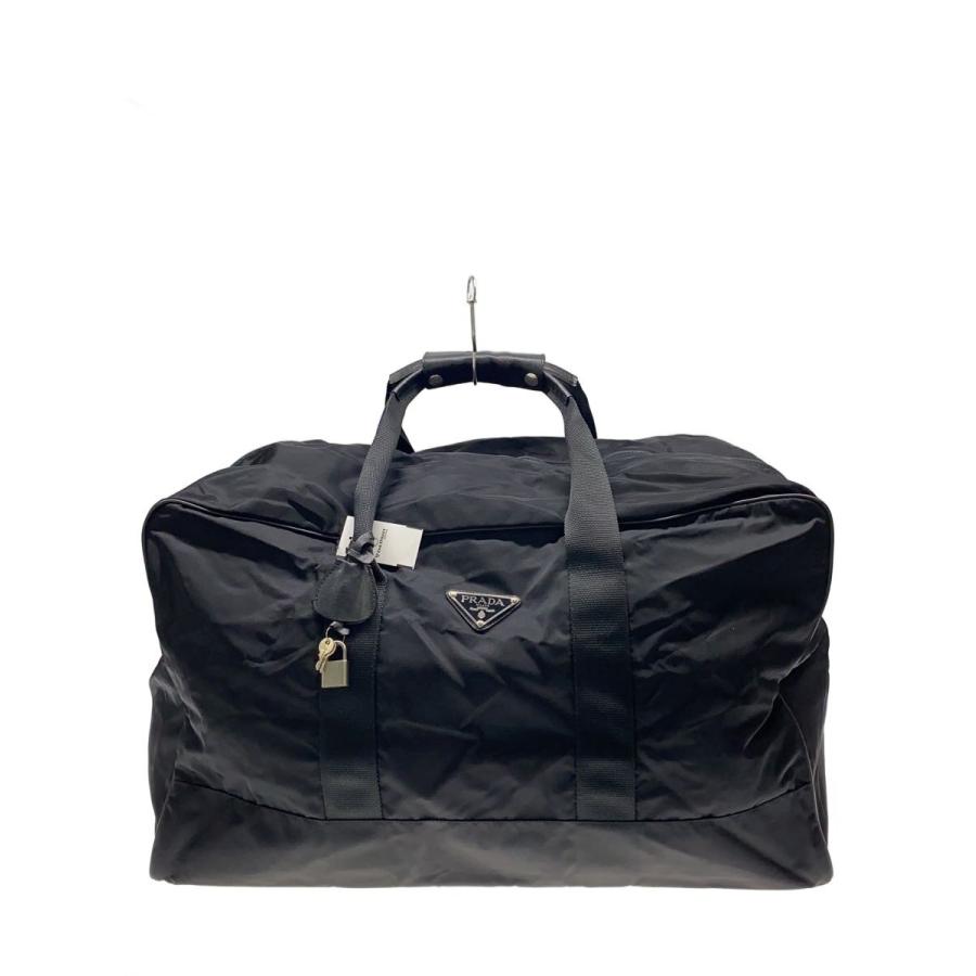 PRADA ブラック ボストンバッグ PRADA◇ボストンバッグ/ナイロン/BLK/無地// : セカンドストリート