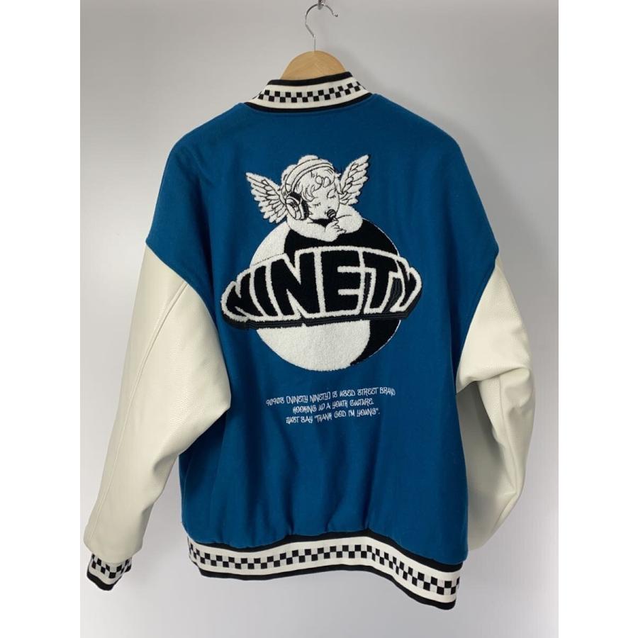 9090◇スタジャン/XL/ウール/BLU/無地/NN1168// : セカンドストリート