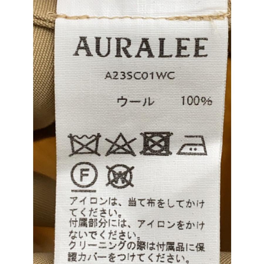 AURALEE◇WOOL MAX CANVAS SOUTIEN COLLAR COAT/5/ウール/BEG