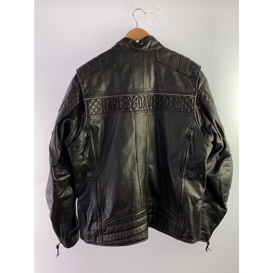 HARLEY DAVIDSON◇シングルライダースジャケット/XL/レザー/BLK