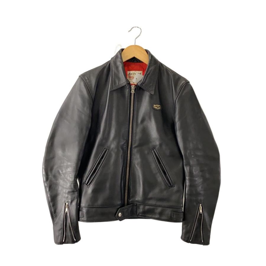 Lewis Leathers AVIAKIT シングルライダース 34 Lewis Leathers◇シングルライダースジャケット/34/レザー/BLK
