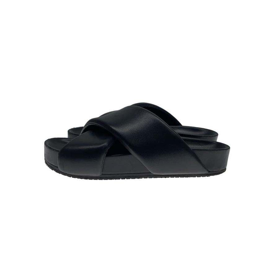 JIL SANDER パデッド クロスストラップ サンダル JIL SANDER◇クロスストラップ/サンダル/43/BLK// : セカンド