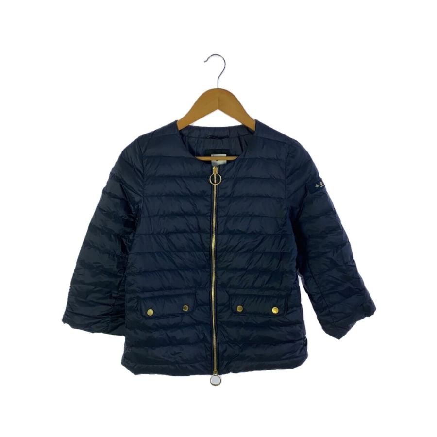 TATRAS◇ノーカラーライトダウンジャケット/ナイロン/ネイビー  