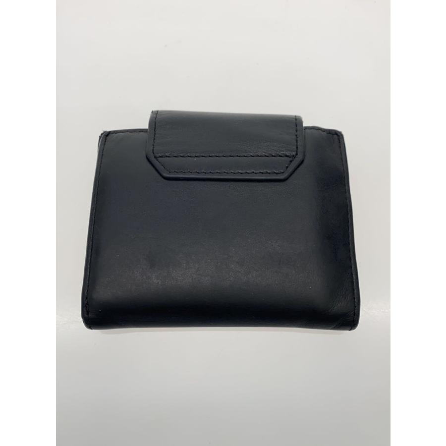 DIESEL 二つ折り財布 黒 DIESEL◇2つ折り財布/レザー/ブラック/無地/レディース// : セカンド
