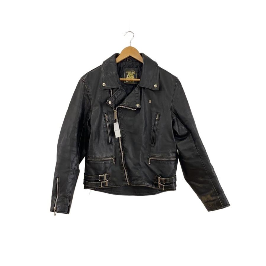666 Leather Wear◇80S〜90S/死神タグ/ダブルライダースジャケット