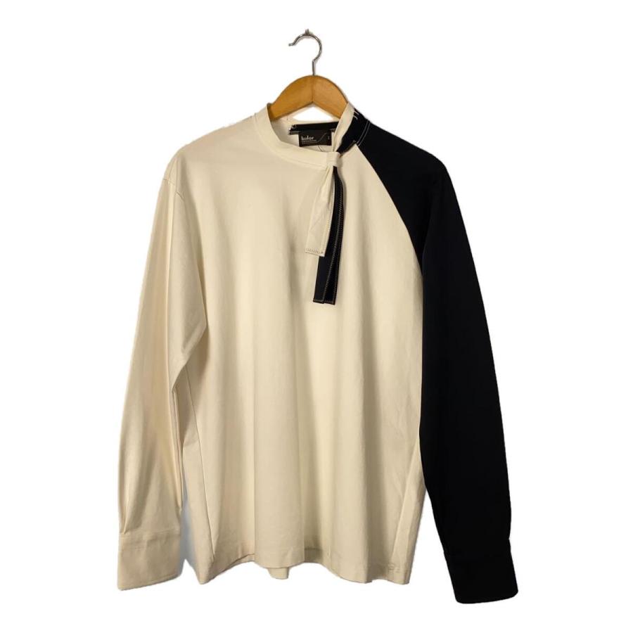 kolor◇22AW/PULLOVER TEE/長袖カットソー/2/コットン/WHT/22WCM 