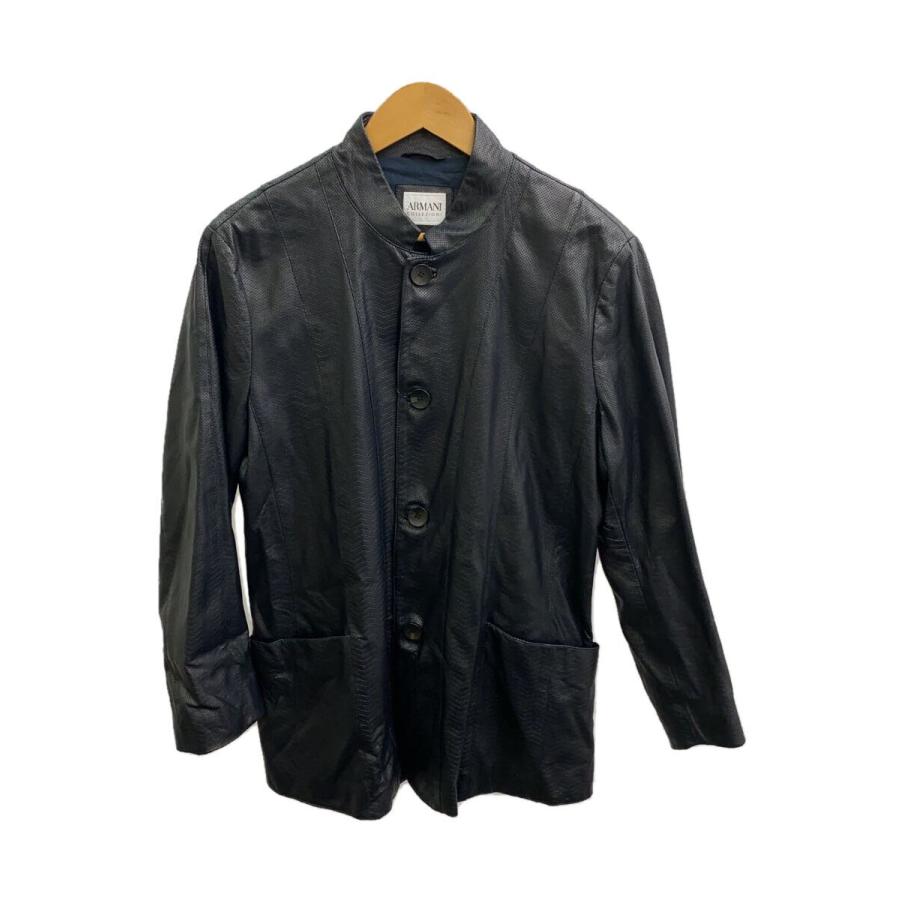 ARMANI COLLEZIONI◇レザージャケット・ブルゾン/50/羊革/ラムレザー