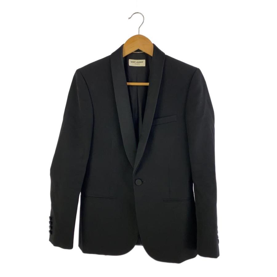 SAINT LAURENT◇22SS/テーラードジャケット/42/ウール/ブラック/無地 