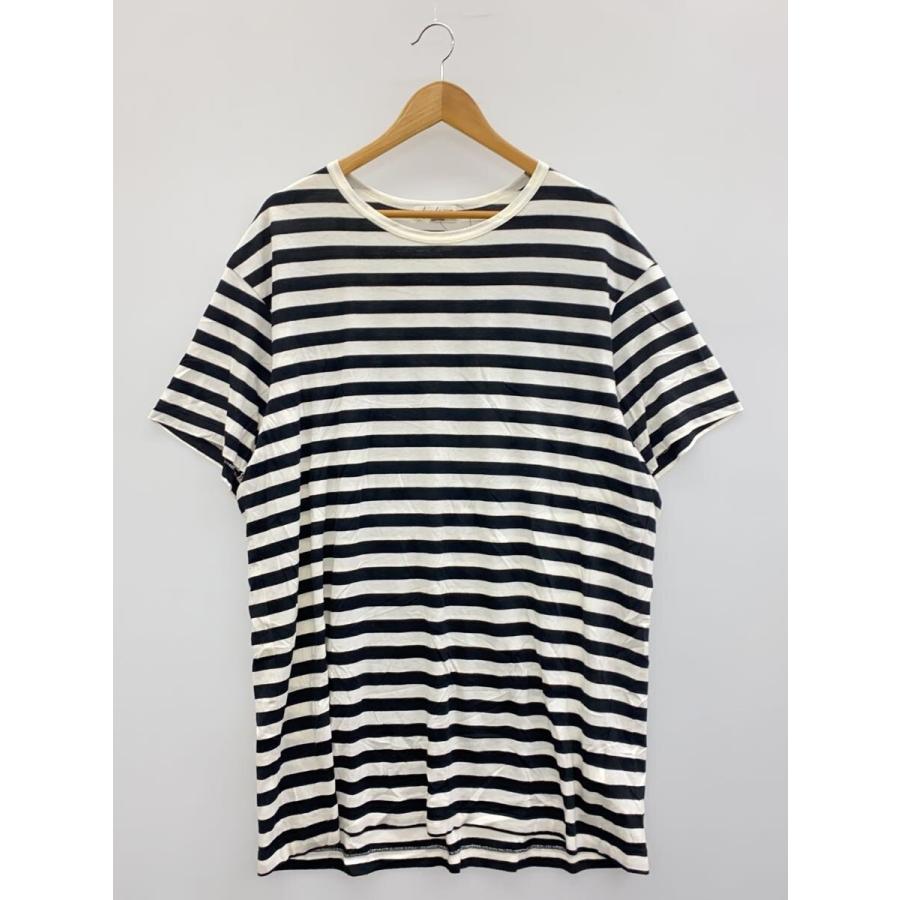 yohji yamamoto POUR HOMME◇Tシャツ/3/コットン/BLK/ボーダー/hw-t14 
