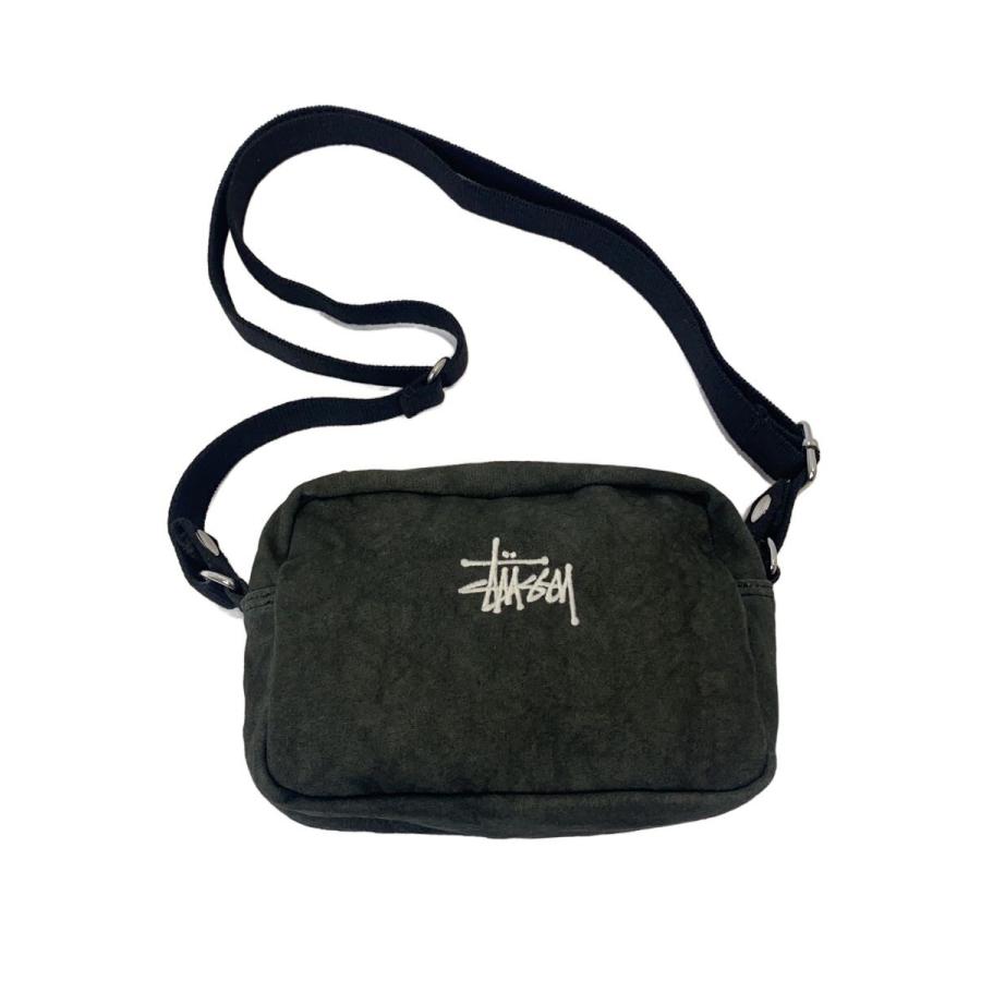 STUSSY◇CANVAS SIDE POUCH/コットン/BLK/134255 : セカンドストリート