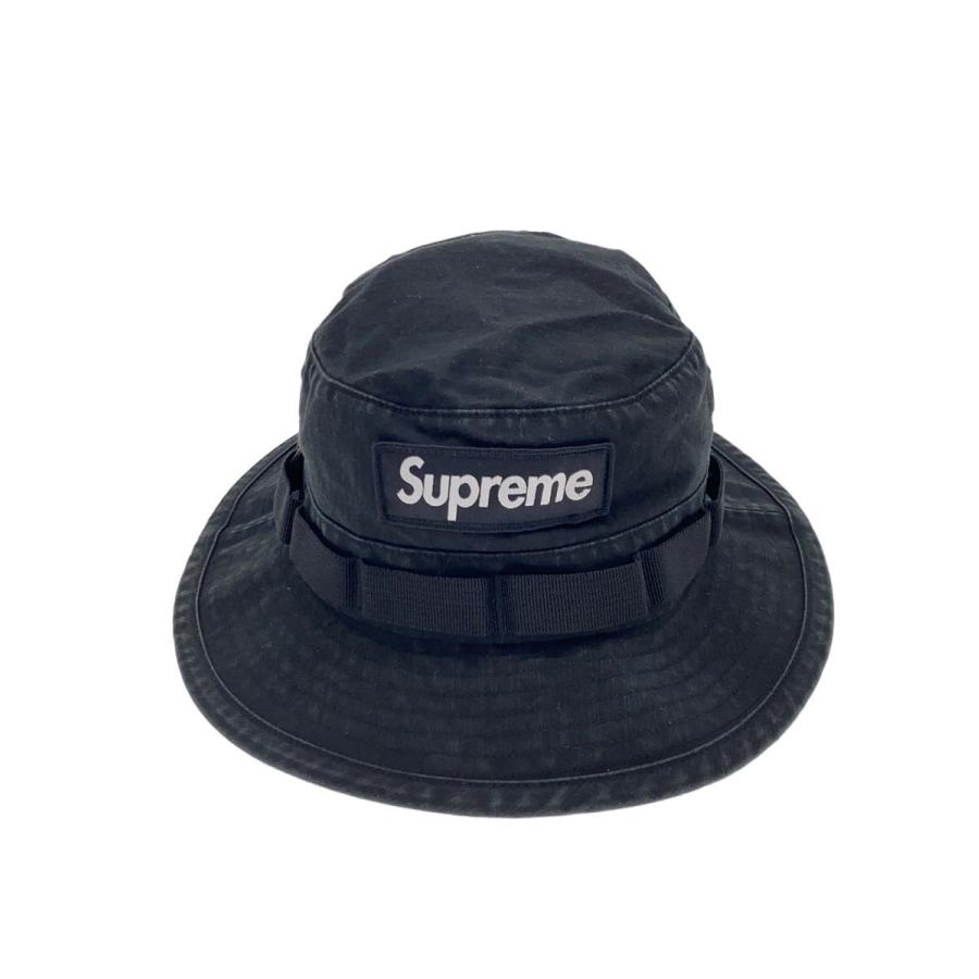 ブラック　supreme Washed Canvas Boonie 2024 Supreme◇24ss/washed canvas boonie/バケットハット/FREE/コットン