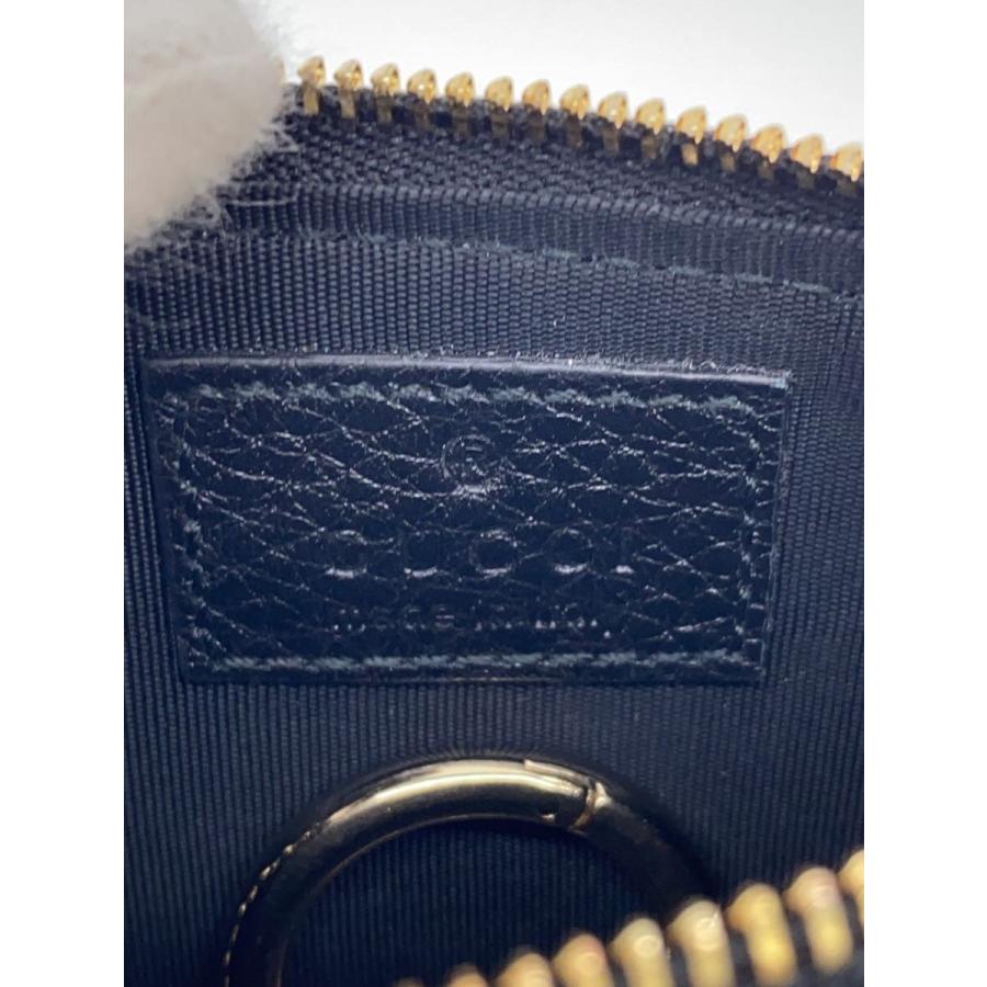 GUCCI◇GGエンブレム/キーポーチ/キーケース/レザー/BLK/総柄