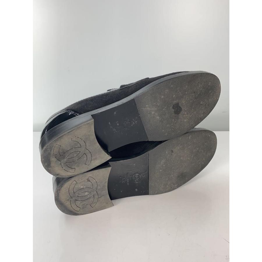CHANEL◇ローファー/37/BLK/レザー/G39606/22AW/カーフスキン/パテント