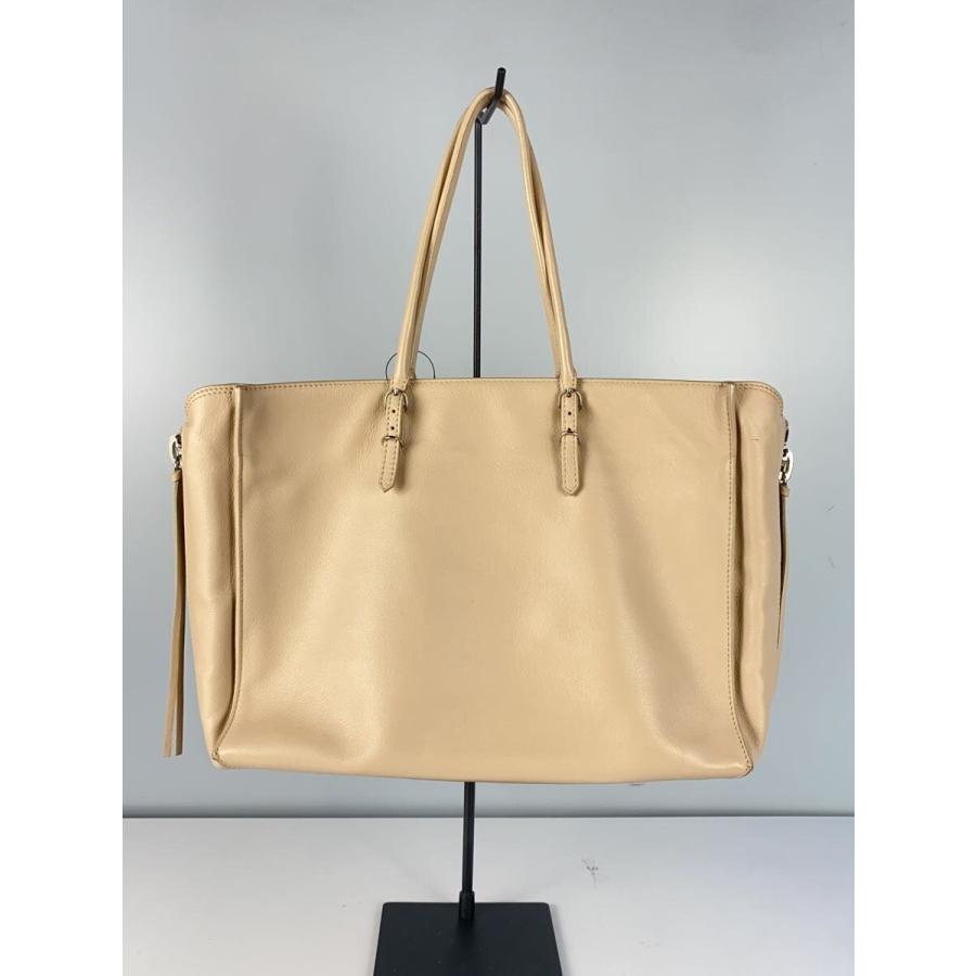 BALENCIAGA◇ペーパーB4/トートバッグ/レザー/BEG/432596 : セカンド 