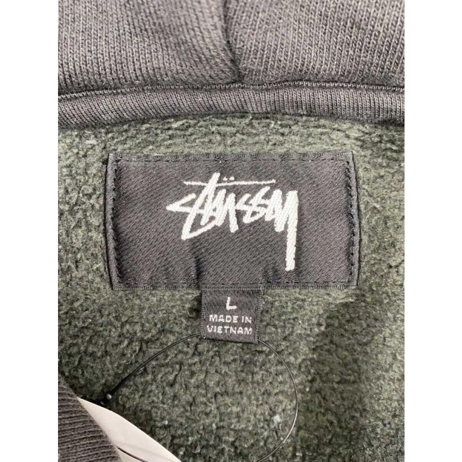 STUSSY◆24FW/Relaxed Zip Hoodie/ジップパーカー/L/コットン/BLK/無地/118571