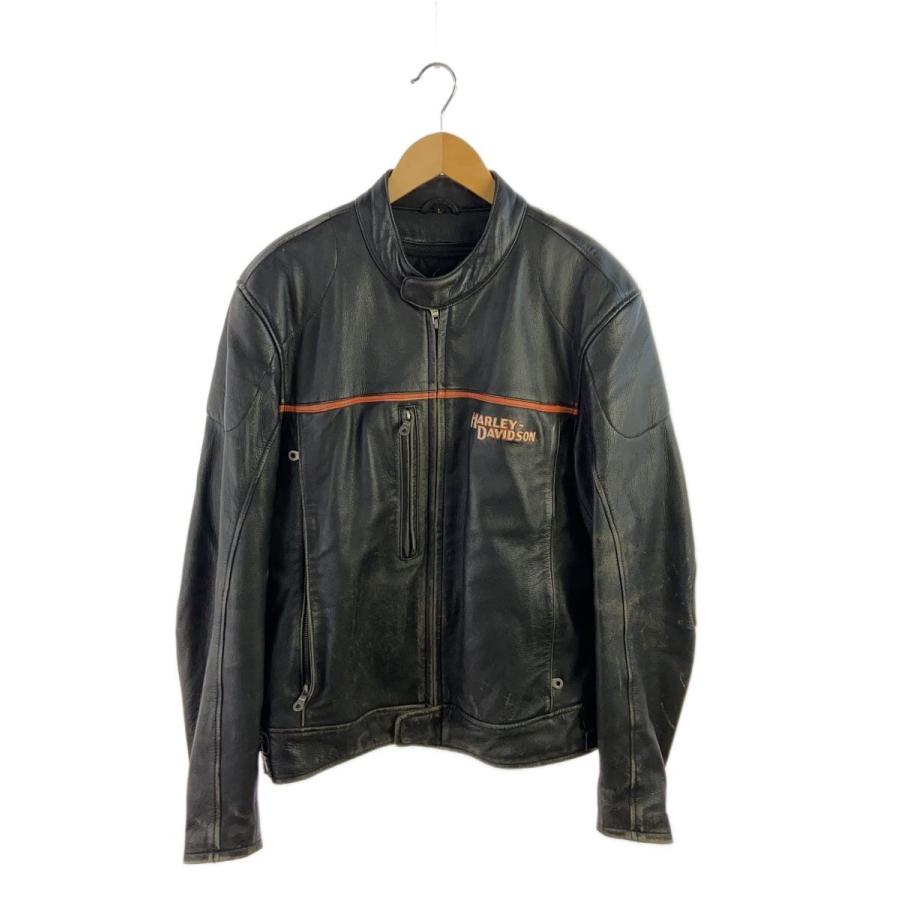 マリリンHarley Davidson シングルライダース ジャケット S HARLEY DAVIDSON◇シングルライダースジャケット/L/レザー/BLK