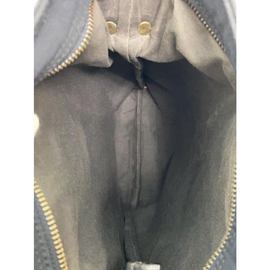 DRIES VAN NOTEN◇ショルダーバッグ/キャンバス/ベルト:レザー/BLK