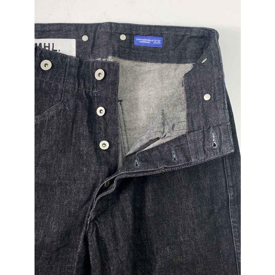 MHL.◇23AW/CANTON BLACK DENIM/26/デニム/BLK/595-3240503