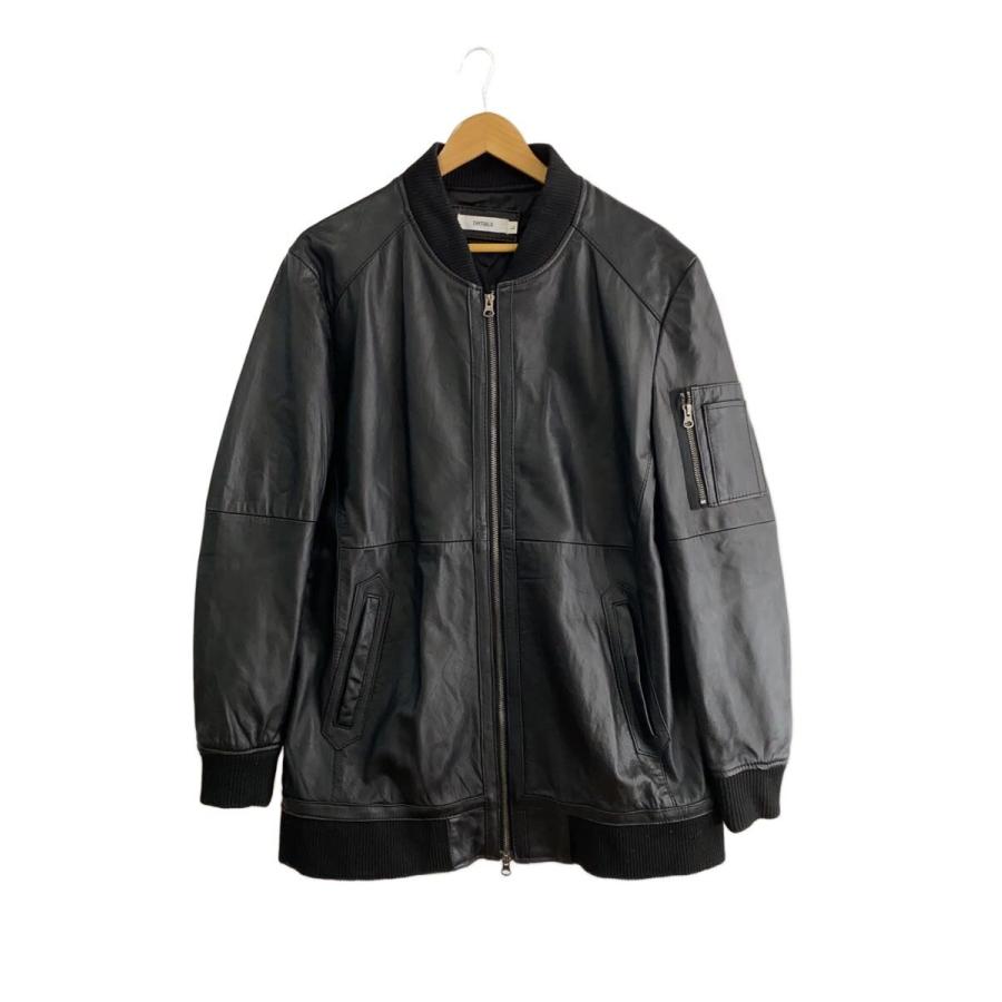 DETAILS◇レザージャケット・ブルゾン/L/羊革/BLK/DT-173-15-052