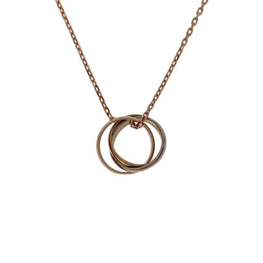 最高品質 三連トリニティネックレス Cartier◇3連トリニティ/Au750/ネックレス/GLD/トップ有 : セカンド