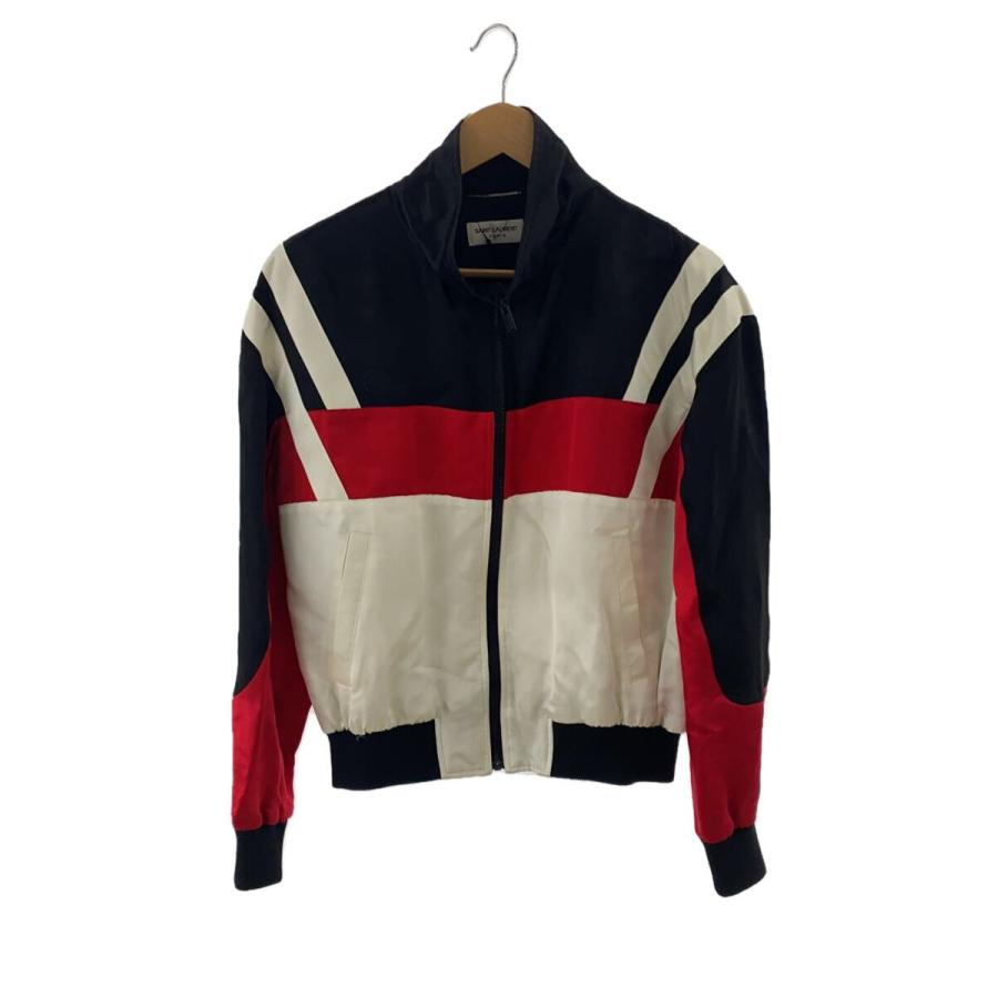 SAINT LAURENT◇22SS/シルクテディジャケット/ブルゾン/44/リネン