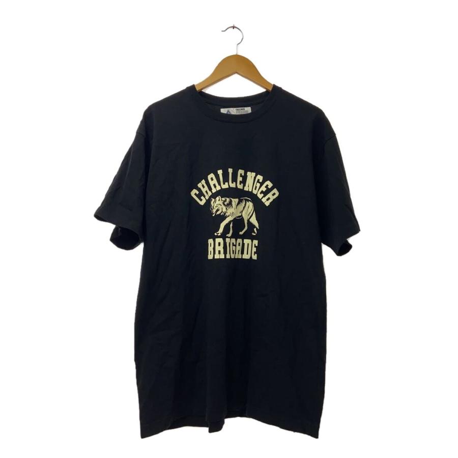 CHALLENGER◇24SS/WOLF COLLEGE TEE/Tシャツ/XL/コットン/BLK