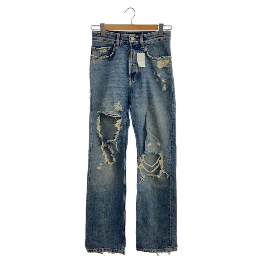 BALENCIAGA◇23SS/デストロイ加工/ストレートパンツ/XXS/デニム